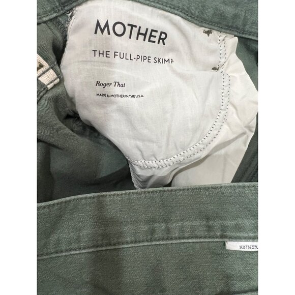 MOTHER The Full Pipe Skimp Barrel Khaki Jeans Military Green Size 32 Roger That - Picture 5 of 5